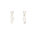 Marquise and Round Diamond Stud Earrings
