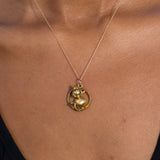 Italian 18K Gold and Enamel Cat Charm