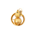 Italian 18K Gold and Enamel Cat Charm