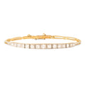 Old European Cut Diamond Link Bracelet in 14k Gold and Platinum