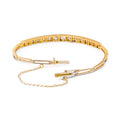 Old European Cut Diamond Link Bracelet in 14k Gold and Platinum