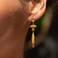 Victorian Etruscan Revival 18k Gold Earrings