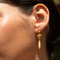 Victorian Etruscan Revival 18k Gold Earrings