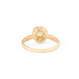 Victorian Old Mine Cut Diamond and 14k Gold Petite Cluster Ring
