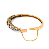 Victorian Old Cut Diamond, Silver, and 14k Gold Bracelet