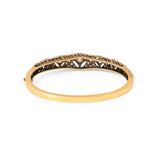 Victorian Old Cut Diamond, Silver, and 14k Gold Bracelet