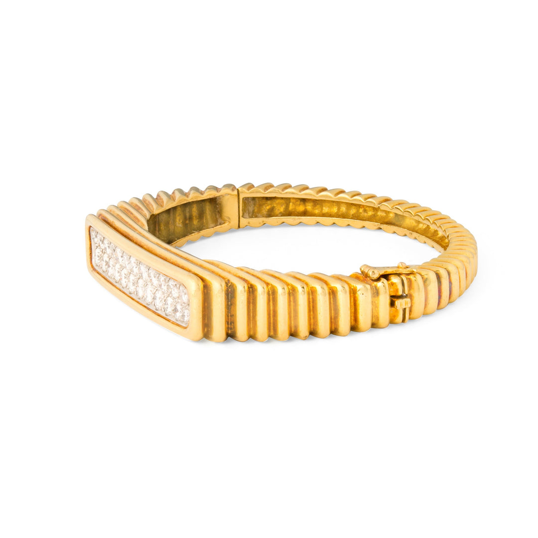 Tiffany Yellow Gold Geometric Wide 'X' Bracelet – Greenleaf & Crosby
