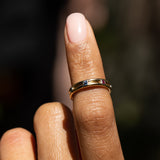 Multi-Stone 18k Gold Eternity Band