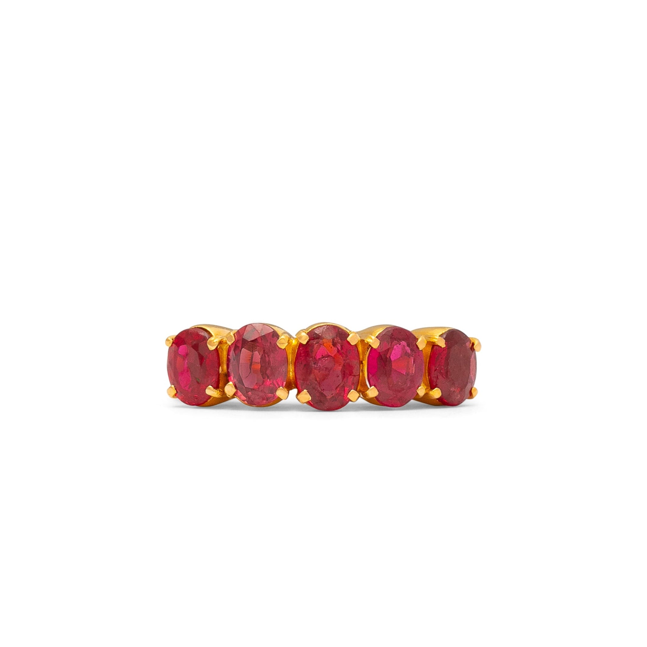 Five-Stone Ruby and 22K Gold Ring