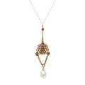 Victorian Rose Cut Diamond And Pearl Necklace
