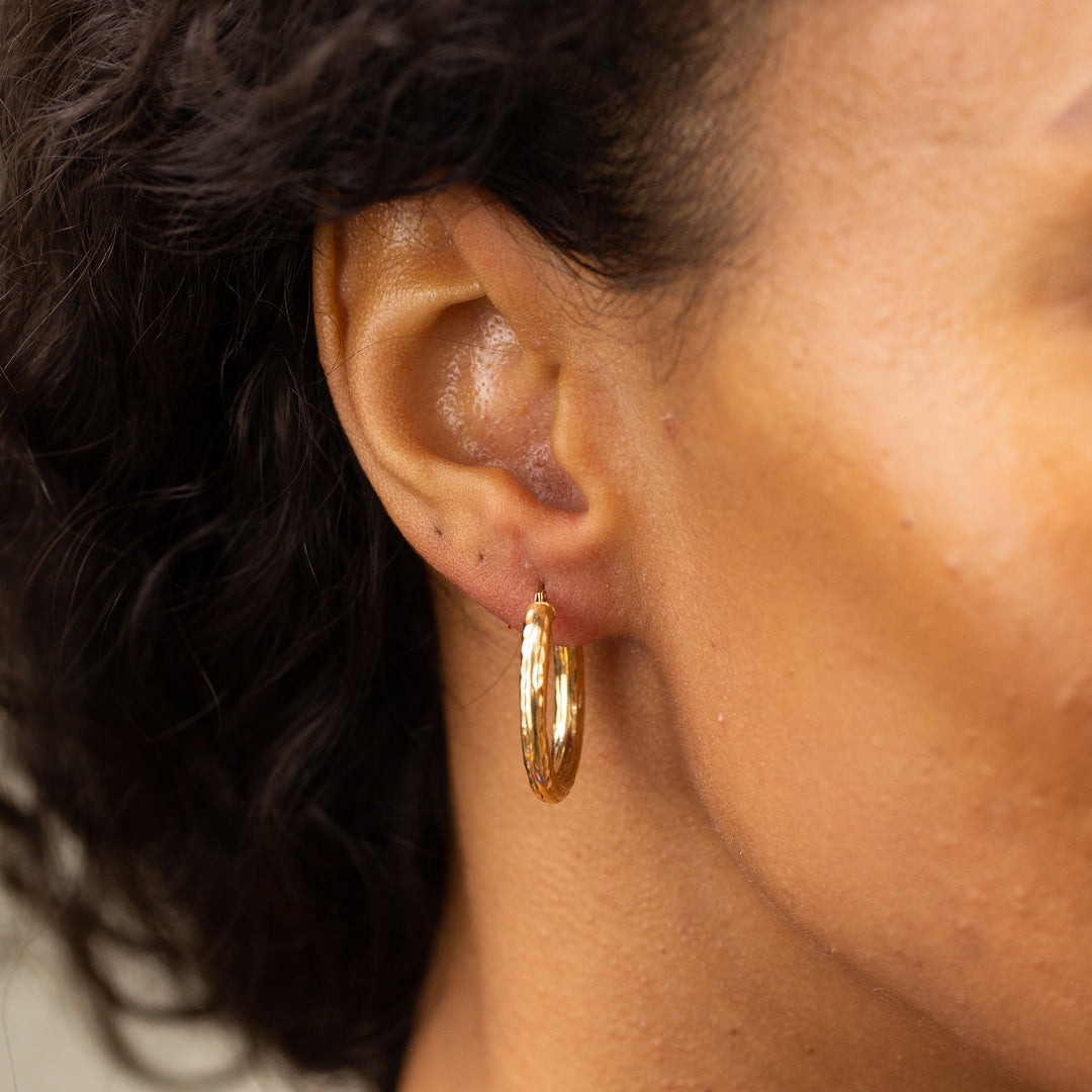 Buy 14K Solid Gold Hoop Earrings Gold Earrings Gold Hoops Gold Online in  India  Etsy
