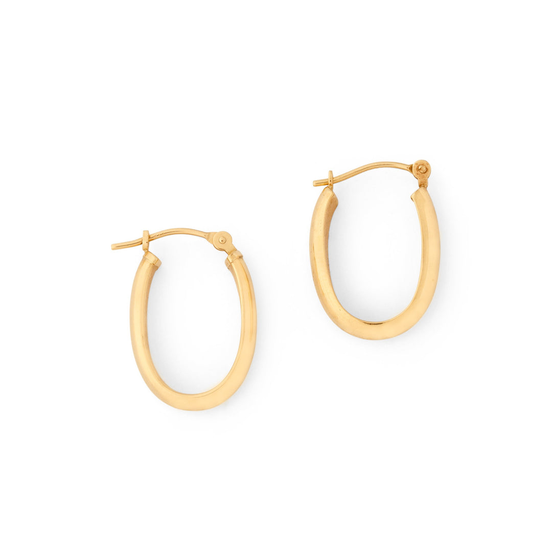 Buy U Shape Hoop Earrings | White Gold Plated – PALMONAS