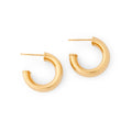 Chubby 14k Gold Hoop Stud Earrings