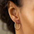 Twisted Rope 14K Gold Hoop Earrings