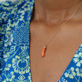 Coral And 14k Gold Figa Charm