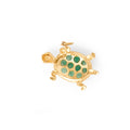 Emerald and 10K Gold Turtle Charm