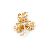 Pearl, Diamond, and 14K Gold Three Clover Charm