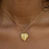 Heart and Garland 10k Gold Locket