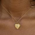 Heart and Garland 10k Gold Locket