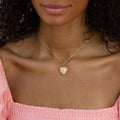 Heart and Garland 10k Gold Locket