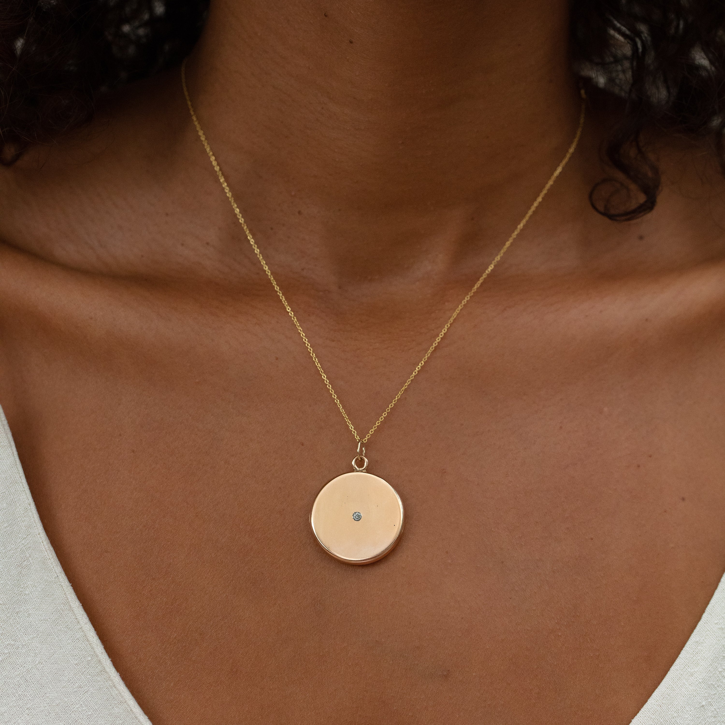 Victorian Diamond and 14K Gold Round Locket