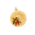 Spiderweb Coral, Diamond, Enamel, and 14K Gold Charm