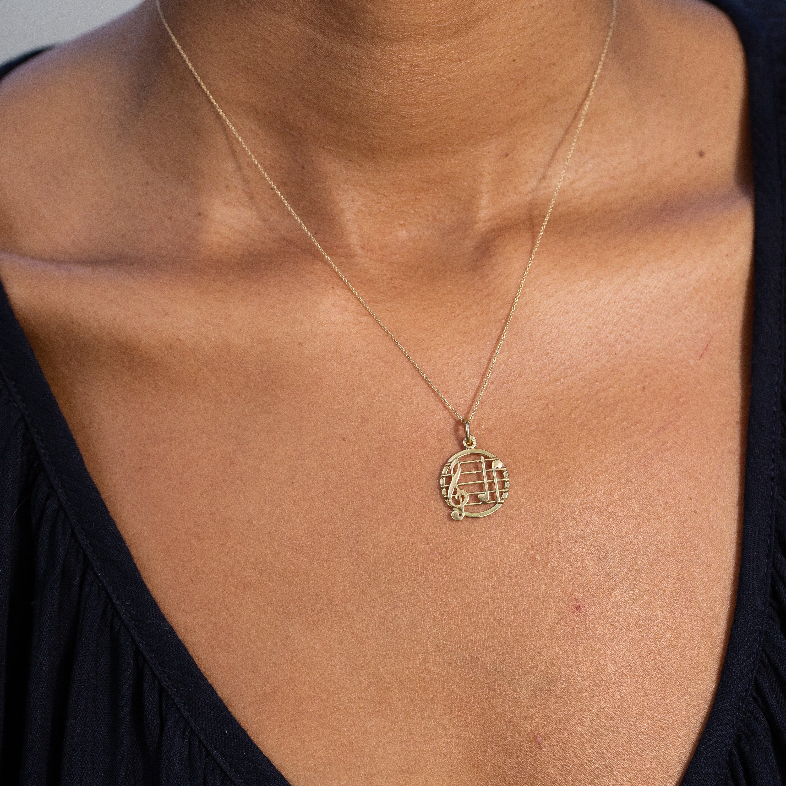 Austrian Music Notes 14K Gold Charm