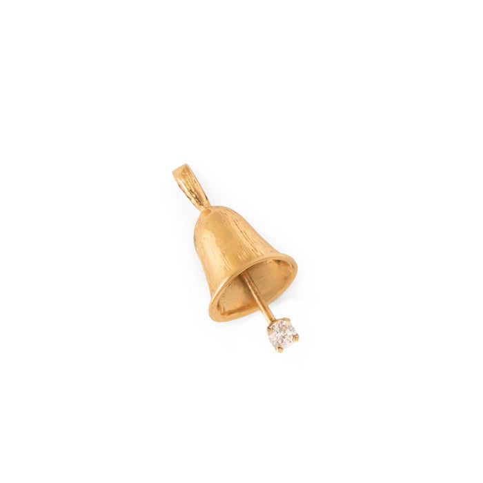 Diamond and 14k Gold Bell Charm