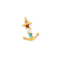 Enamel and 14K Gold Anchor Charm