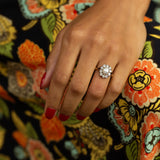 Victorian Pearl, Diamond, and 14K Gold Cluster Ring