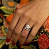 Victorian Pearl, Diamond, and 14K Gold Cluster Ring