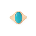 Blue Turquoise and 14k Gold Ring