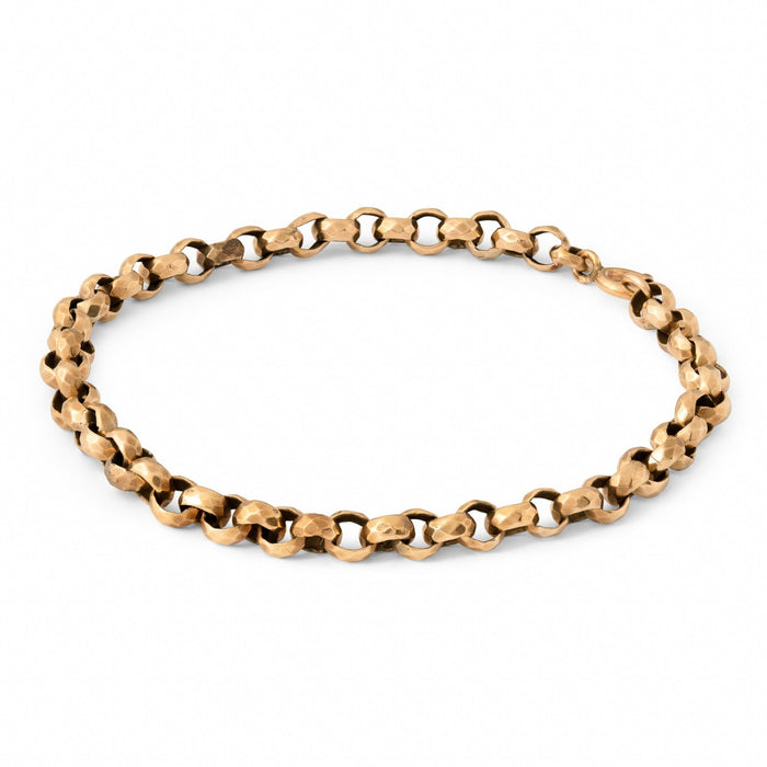 Faceted Link 12K Gold Bracelet