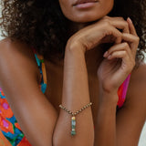 Faceted Link 12K Gold Bracelet