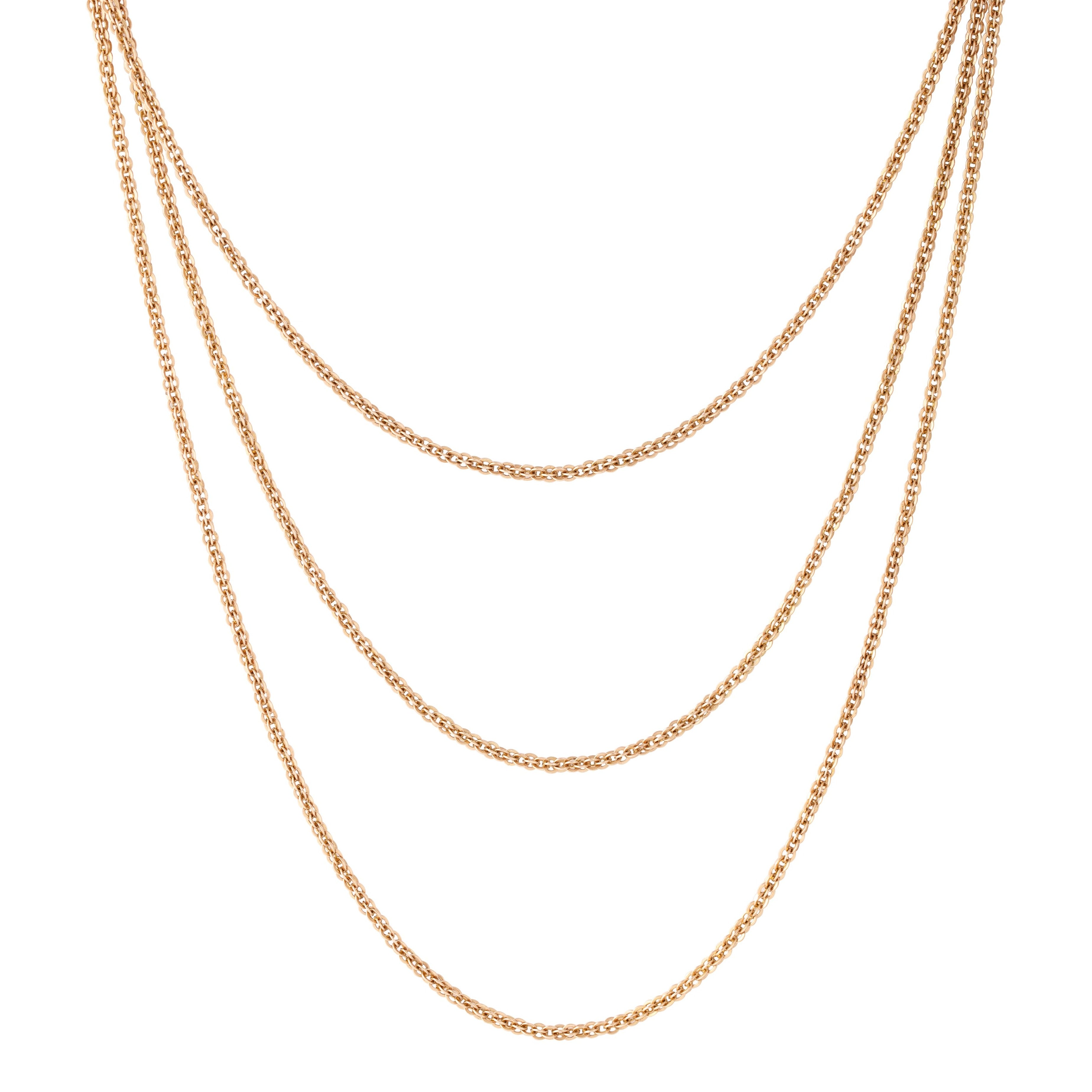 Extra Long 14k Gold 63" Chain Necklace