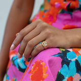 Mid-Century Diamond Heart, Gold Nugget, and 14k Gold Ring