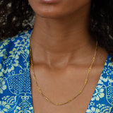 Ornate Link 14K Gold 20" Chain Necklace