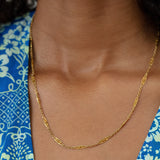 Ornate Link 14K Gold 20" Chain Necklace