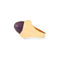 Swedish Amethyst Sugarloaf and 18k Gold Ring