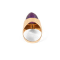 Swedish Amethyst Sugarloaf and 18k Gold Ring