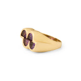 Amethyst Half Moon 9k Gold Ring