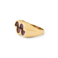 Amethyst Half Moon 9k Gold Ring