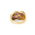 Amethyst Half Moon 9k Gold Ring