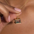 Aquarium 14k Gold 3-Dimensional Charm