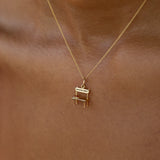 Lover's Bench 14k Yellow Gold and Enamel Charm