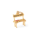 Lover's Bench 14k Yellow Gold and Enamel Charm