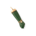 Nephrite and 12K Gold Figa Charm with Diamond Bracelet