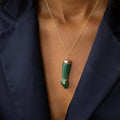Nephrite and 12K Gold Figa Charm with Diamond Bracelet