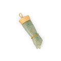 Green Chalcedony and 18K Gold Figa Charm
