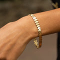 Italian Heart Link 14k Gold Bracelet